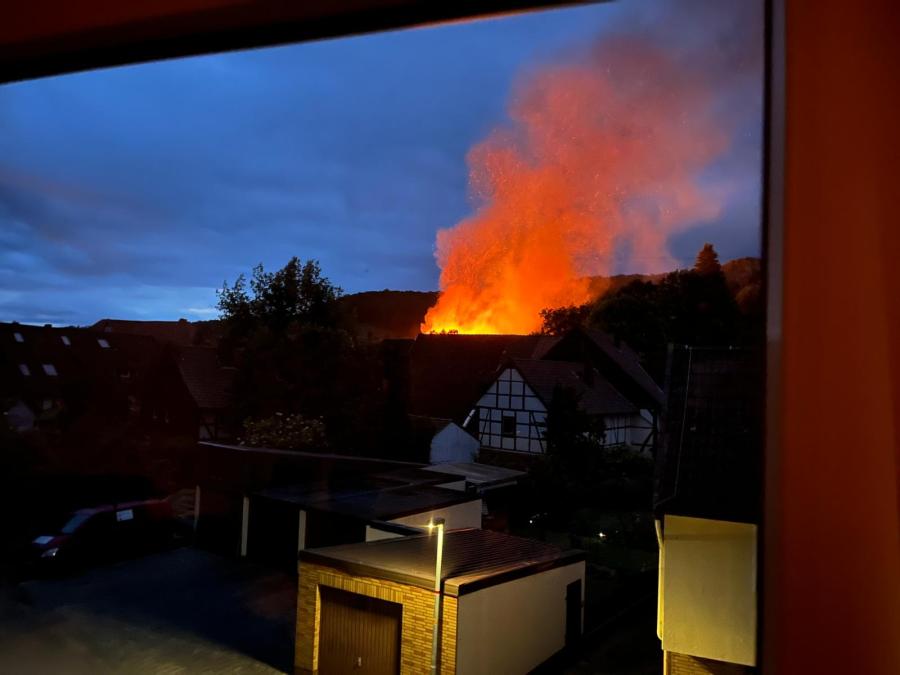der erste Blick aus dem Fenster nach der Alarmierung