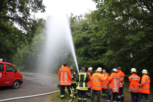 Einweisung in die Handhabung des mobilen Wasserwerfers